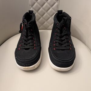 Black and Red Billy Kids High-Top Sneakers